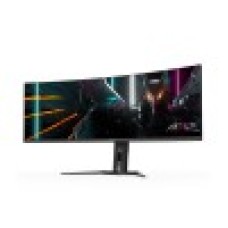Монитор, Gigabyte, AORUS CO49DQ EK, 49", OLED, 5120 x 1440(DQHD), Edge, 144Гц, 2*HDMI (v2.1), DP (v1.4), USB, 250 кд/м2, 1500000:1, 0.03 мс GTG, Регулировка наклона, высоты, вращения, 178/178, Черный