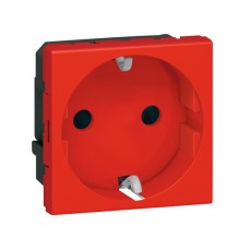 Legrand 077218 Mosaic Розетка 2К+З красная