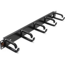 Кабельный органайзер 19" со съемными пластиковыми кольцами, 1U