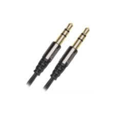 Аудиокабель AUX 3.5(m)-3.5(m), 1.2м, черный, Olmio
