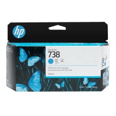738 130-ml Cyan DesignJet Ink Cartridge for DesignJet T850 130 ml.