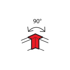 Legrand 638013 Плоский угол 100х50 METRA