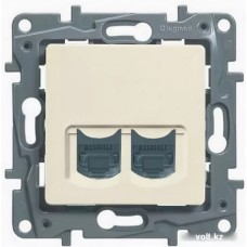 Legrand 672355 Роз 2XRJ45 5e UTP СЛНК ETIKA
