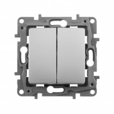 Legrand 672402 Выкл 2кл АЛЮ ETIKA
