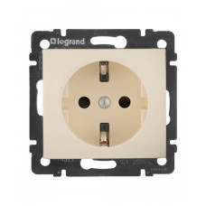 Legrand 695613 Розетка Valena 2К+З. Немецкий стандарт с защитными шторками, слоновая кость