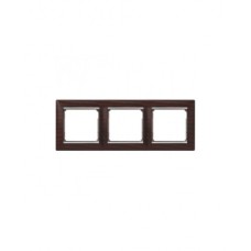 Legrand 770373 Рамка 3п гор ТемнДер/Сереб VLN