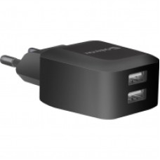 Зарядное устройство сетевое Defender EPA-13, 2xUSB, 5V/2.1А, черный