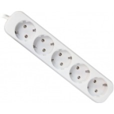 Удлинитель Defender с заземлением E518 1.8 м, 5 розеток белый
