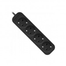 Удлинитель Defender с заземлением M418 1.8 м, 4 розетки черный