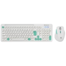 Комплект беспроводной клавиатура+мышь Defender Cerrato C-978 RU белый