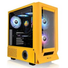 Компьютерный корпус, Thermaltake, Ceres 350 MX Bumblebee, CA-1Z3-00M4WN-00,, Высота процессорного куллера до 185 мм, Длина VGA до 360 мм, 3*2,5"/1*3,5", Сталь/Закаленное стекло, 475х245х463мм, Без Б/П, Желтый