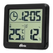 Метеостанция Ritmix CAT-041, Черный Weather station CR2032, black