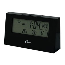 Метеостанция Ritmix CAT-044, Черный Weather station 2xAAA (not included), black