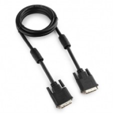 Кабель DVI-D single link Cablexpert CC-DVI-BK-6, 19M/19M, 1.8м, черный, экран, феррит.кольца, пакет