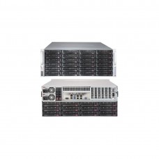 Серверное шасси, Supermicro, CSE-847BE1C4-R1K23LPB, 4U, 1200 Вт, 7 вентиляторов, 36 корзин HotSwap 3.5", 38 корзин опционально, HotSwap 2.5"