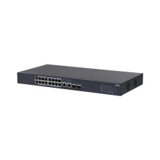 Коммутатор, Dahua, DH-CS4218-16ET-135, Управляемый, 16 портов 10/100M (PoE 802.3af/at/Hi-PoE,110W), 2 порта 10/100/1000M RJ-45/SFP (combo)