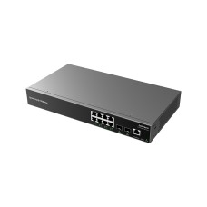 Коммутатор, Grandstream, GWN7801P, Управляемый L2+, 8x GbE RJ45 PoE 802.3 af/at, 120W, 2x SFP, стоечный
