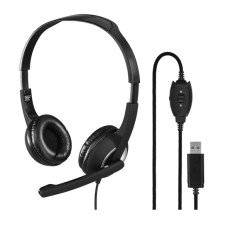 Гарнитура Hama HS-USB250, 00139928 Garnitura 32 ohm, 20-20000Hz, 105dB, 2m cable, USB, black