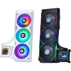 Водяное охлаждение для CPU Lian Li HydroShift LCD 360R Black (HSLCD36RB BLACK), ARGB, Intel 1700/AMD AM4/AM5, LCD Display Type: 2.88” IPS, 3x120mm RGB Fans, Black G89.GHSLCD36RB.00