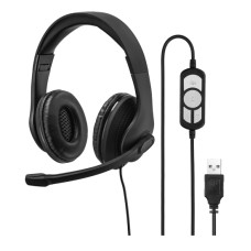 Гарнитуры Hama HS-USB300, 00139924 Garnitura 32 ohm, 20-20000Hz, 105dB, 1.2m cable, USB, black