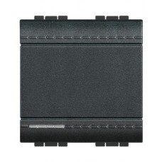 Legrand L4001M2A LivingLight Выключатель с автоматическими клемами, размер 2 модуля, цвет антрацит