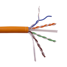 Кабель LANMASTER UTP, 4 пары, кат. 6, с перегородкой, 550Mhz, LSZH, оранжевый, 305 м