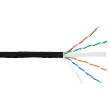 Кабель LANMASTER UTP, 4 пары, кат. 6, с перегородкой, 550Mhz, LSZH, черный, 305 м