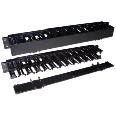 Кабельный органайзер 19" c крышкой, 1U