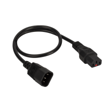 Шнур питания C13-C14, 220В, 10А, черный, 0.5 метра
