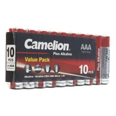 Батарейки Camelion AAA (LR03-SP10-DA) alkaline Plus, комплект - 10 штук