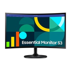 Монитор, Samsung, S3 LS24D364GAIXCI, Изогнутый, 24", 1920 x 1080, VA, 100 Гц, VGA*1, HDMI*1, 3000:1, 250 кд/м, 4 мс, 75x75, 16:9, Черный