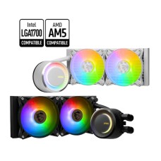 Водяное охлаждение для CPU MSI MAG CORELIQUID E240. Socket Intel/AMD, 4pin, Fan 2x120см, ARGB, Black