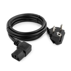 Кабель питания, Cablexpert PC-186A-VDE, 1.8м Cable power, Schuko - C13, угловой, black