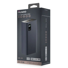 Зарядное устройство Power bank Olmio QR-10 10000mAh QuickCharge3.0 темно-синий