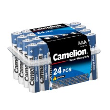 Батарейки Camelion AAA (R03P-PB24B) super heavy duty, комплект - 24 штуки