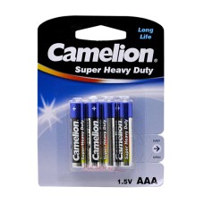 Батарейки Camelion AAA (R03P-PB4B) super heavy duty, комплект - 4 штуки