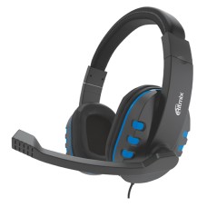 Гарнитура Ritmix RH-555M Gaming, Черно-синий Garnitura 32 Ohm, 20-20000Hz, 105dB, 1.8m cable, volume control, blue