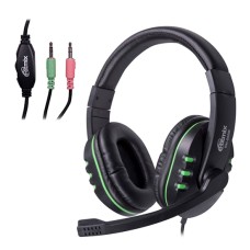 Гарнитура Ritmix RH-555M Gaming, Черный-зеленый Garnitura 32 Ohm, 20-20000Hz, 105dB, 1.8m cable, volume control, black-green
