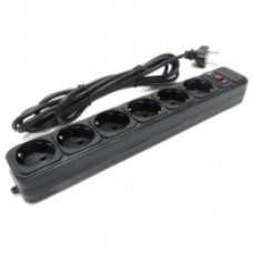 Сетевой фильтр Qmax SPG6-B-15 черный 6 розеток 5 м