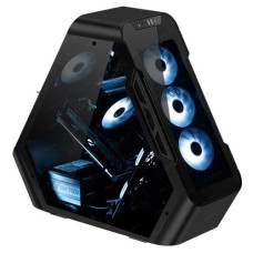 Компьютерный корпус, Jonsbo, TR03-G Black Full-Tower, ITX/Micro-ATX/ATX, USB 3.0*2/Type-C*1, Audio+Mic, 2*120мм, Высота процессорного кулера до 175 мм, Длина VGA до 460 мм, 3*2.5"/3*3.5" или 5*2,5", Без Б/П, Черный