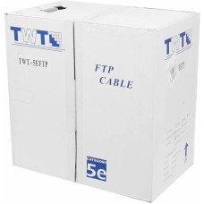 Кабель TWT FTP, 4 пары, Кат.5е, PVC, 305 метров, серый