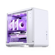 Компьютерный корпус, Jonsbo, U4 Mini, U4 Mini White, Mini-Tower, ITX/M-ATX, USB 3.2 Type-C*1/USB 3.0*1, Audio+Mic*1, Высота процессорного куллера 165мм, Длина VGA до 420мм, 1*2,5"/1*3,5", Сталь, Закаленное стекло, 222*440*385мм, Без Б/П, Белый