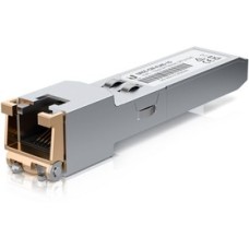 Ubiquiti UACC-CM-RJ45-1G SFP to RJ45 transceiver module that delivers 1 Gbps speed via a converted Ethernet connection.