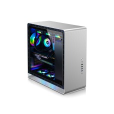 Компьютерный корпус, Jonsbo, UMX6SW Silver, Mid-Tower, EATX/ATX/Micro-ATX/ITX, USB 3.0*2/2.0*2/Type C*1, Audio+Mic, Высота процессорного кулера до 169 мм, Длина VGA до 330 мм, 2*2.5"/2*3.5", Сталь, Стекло, 224*482*501, Без Б/П, Серебряный