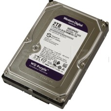 Жесткий диск для видеонаблюдения HDD 2Tb Western Digital Purple SATA 6Gb/s 64Mb 3,5" WD23PURZ