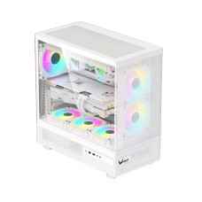Компьютерный корпус, Formula V, Crystal Z8 FLOE White, ATX/micro ATX, USB Type C/3.0/2.0, HD-Audio, Кулер 6*120мм Floe ARPW, Высота процессорного кулера до 185мм, Длина VGA до 420мм, 2*3.5"/1*2.5", Толщина 0,7мм, 435x230x456мм, Без Б/П, Белый
