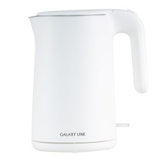 Чайник электрический с двойными стенками GALAXY LINE GL0327, 1800Вт, Объем 1,5 л, 220В/50Гц Белый