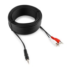 Аудиокабель Cablexpert CCA-458-15M, Черный Cable Audio, 3.5mm/­m - 2xRCA/­m, 15m, black
