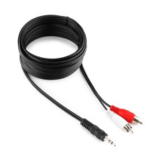 Аудиокабель Cablexpert CCA-458-5M, Черный Cable Audio, 3.5mm/­m - 2xRCA/­m, 5m, black