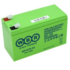 Батарея для UPS 12V, 7.5Ah, WBR GP1275 F2